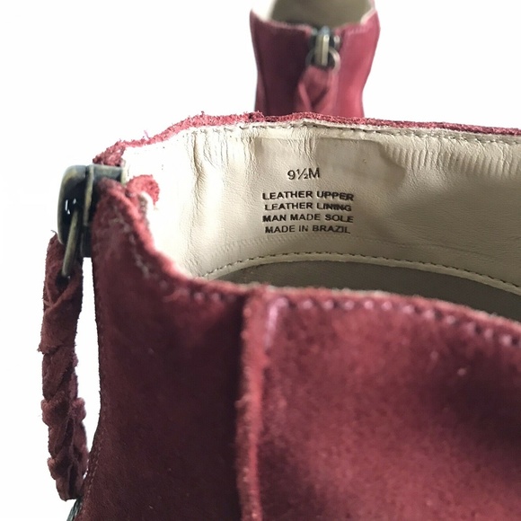 Able Local + Global Perez Suede Mod Retro Chunky Heel Zip Back Booties Boots - Picture 9 of 10